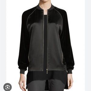 Lafayette 148 Satin bomber jacket